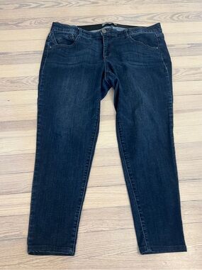WIT & WISDOM Women’s Ab-Solution Dark Wash Slim Straight Jeans Size 16W
